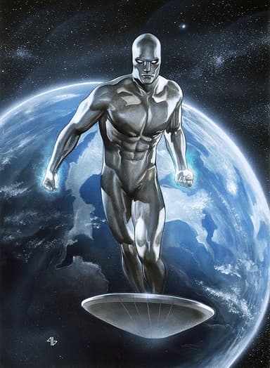 Silver Surfer character portrait