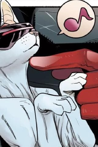 Cy-Cat character portrait