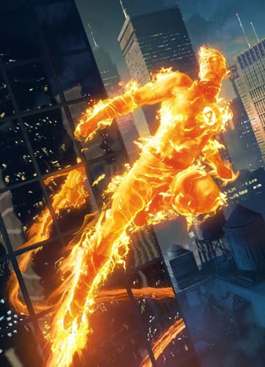 Human Torch character portrait