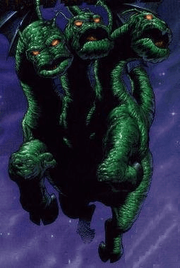 Tricephalous character portrait